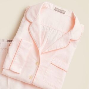 NWT J.Crew Light Pink Linen/Cotton Blend Pajama Top Size XL